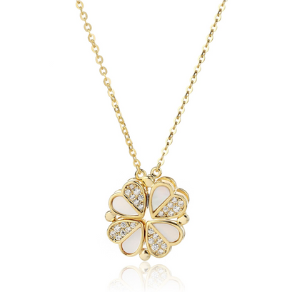 Golden Clover Charm Necklace